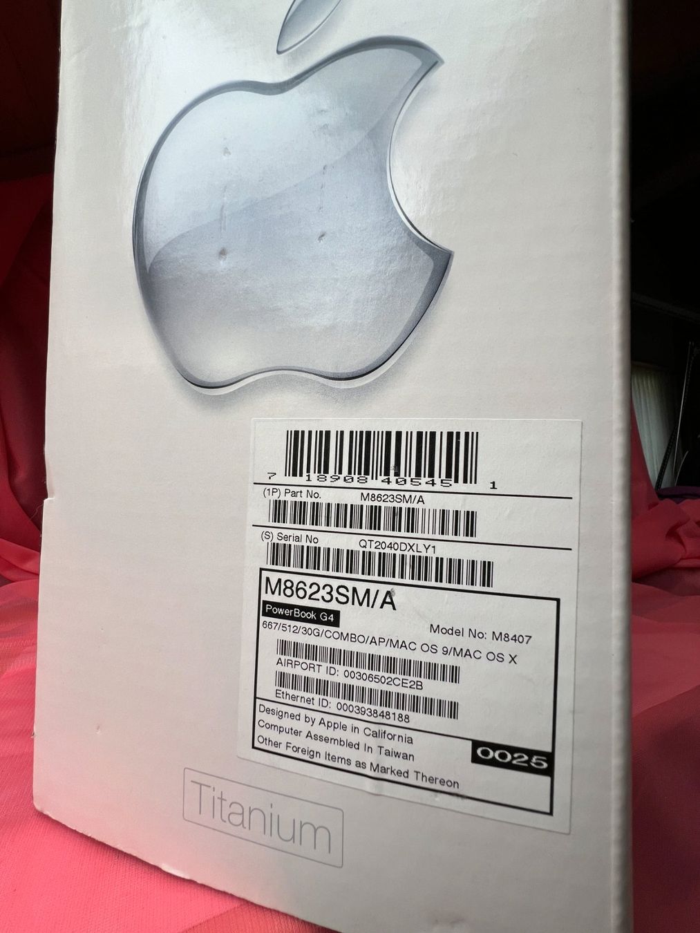Apple Notebook: Original Apple PowerBook G4 Titanium-Verpackung – Usato da Lütisburg venduto da wiesenpippau 4
