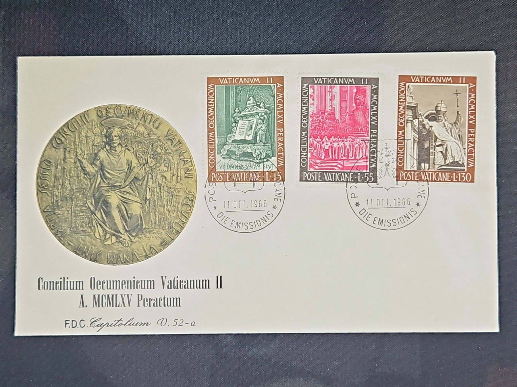 Tutti i francobolli: CL08 Enveloppe + Timbre Vatican 1966 – Usato da Cousset venduto da Patrick_Collections