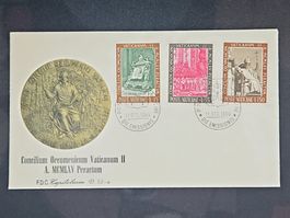 CL08 Enveloppe + Timbre Vatican 1966