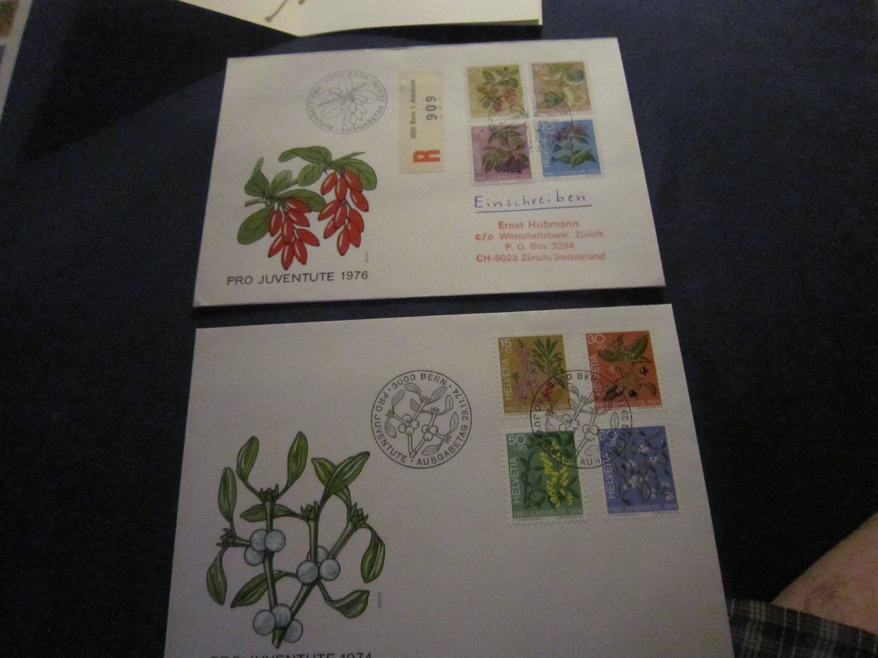Alle Briefmarken: PJ 1974 FDC und weitere Briefe – Gebraucht aus Gordola von Polentaefung 1