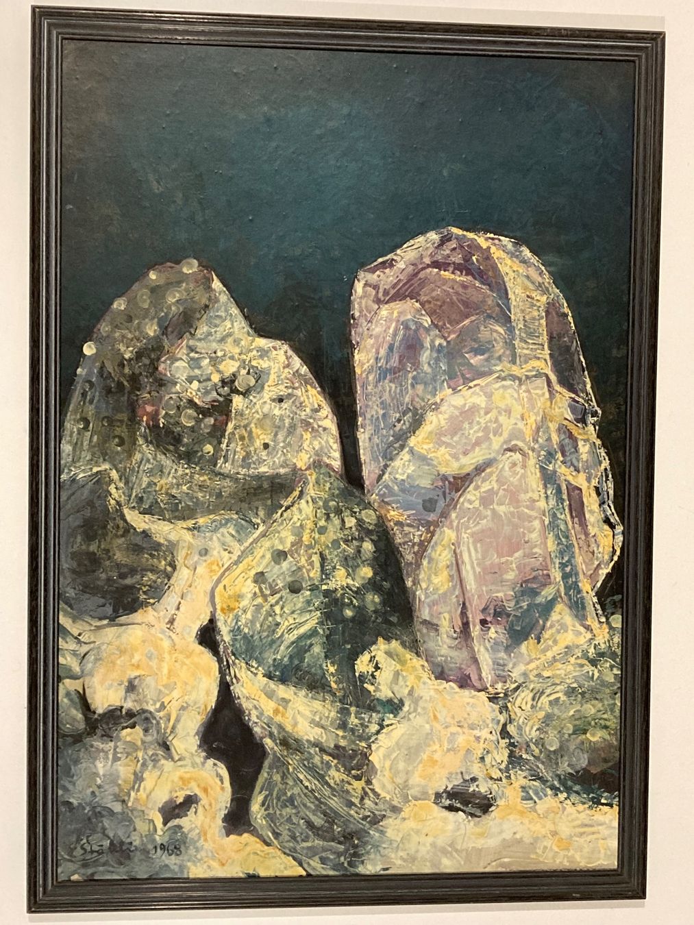 Gemälde: Erwin Stählin 1968 (1901-1970) Kristall Gemälde signiert Nr5 – Gebraucht aus Hirzel von pjn_d7xp