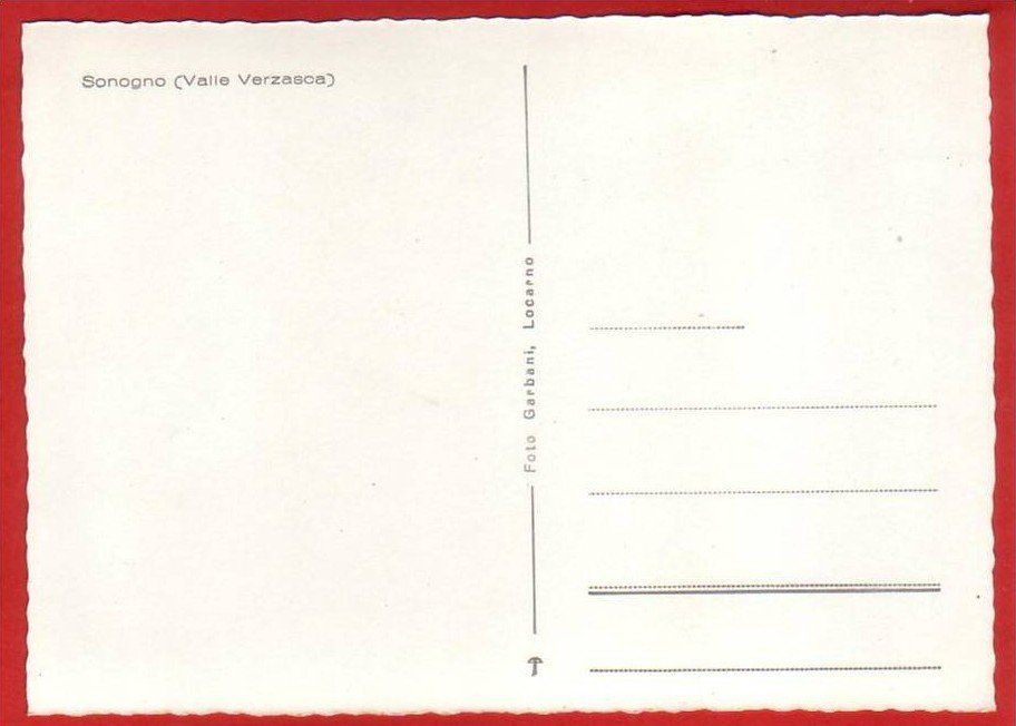 Cartoline postali: SONOGNO POSTA POST, VALLE VERZASCA, GROSSFORMAT – Usato da Grüningen venduto da Kartenlaube 1
