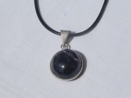 Echter Amethyst-Anhänger in Silberfassung 925 an Kette