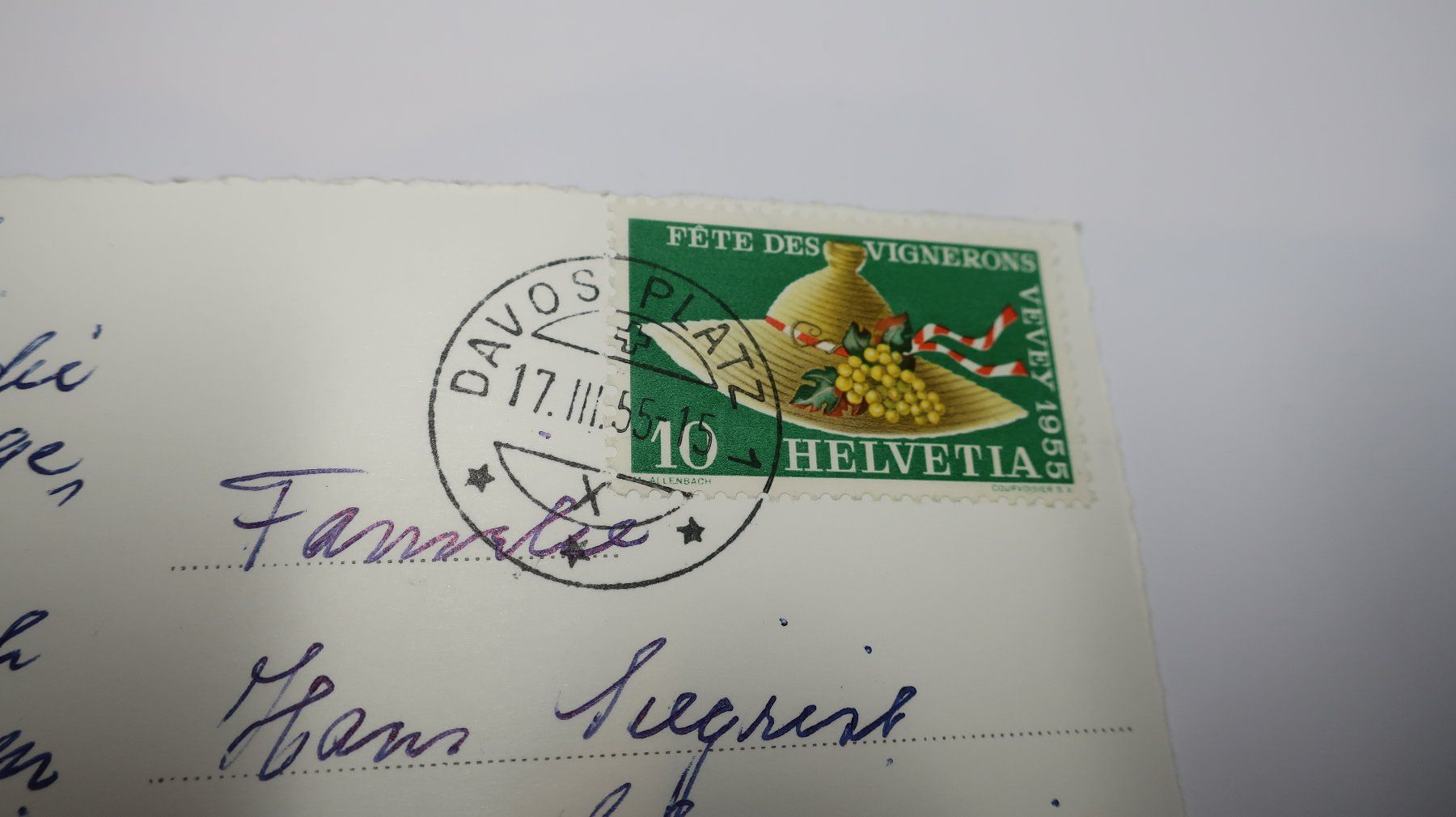 Cartoline postali: Davos  1955 – Usato da Cormoret venduto da Pascalll2001 4