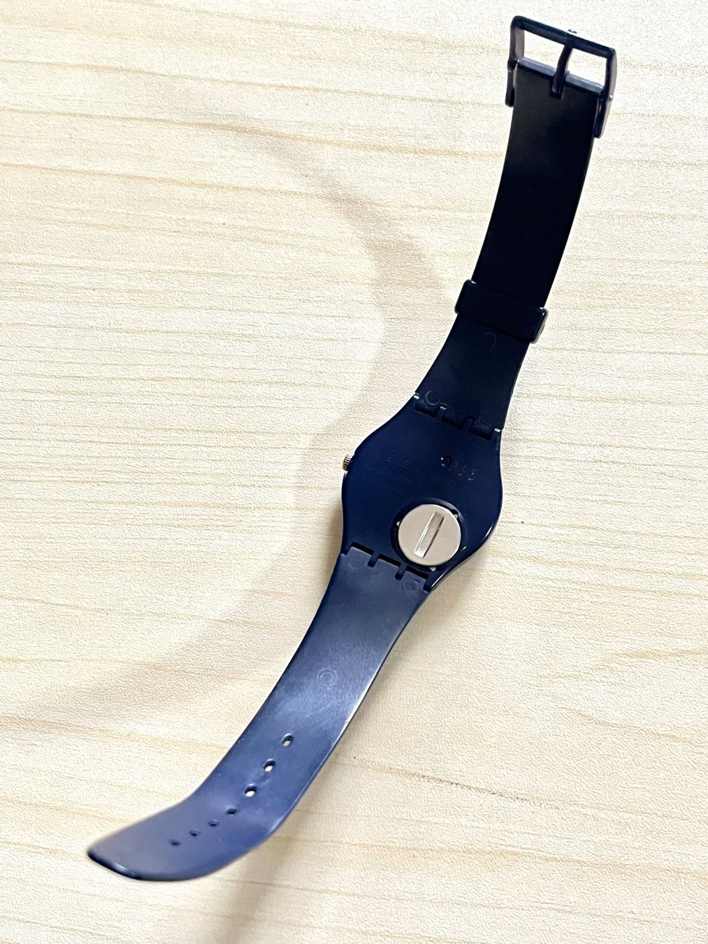 Swatch Orologi: Swatch Uhr Klassiker, blaues Armband, Back Code 883 – Usato da Grenchen venduto da chththl 6