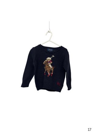 Kinder Pullover Polo Ralph Lauren Bär dunkelblau Grösse 92