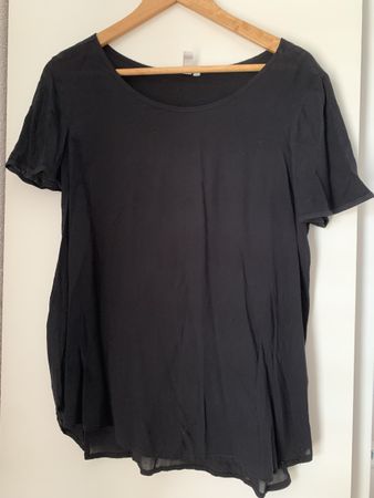 Schickes schwarzes Sommer Top von Q/S designed Gr. 38