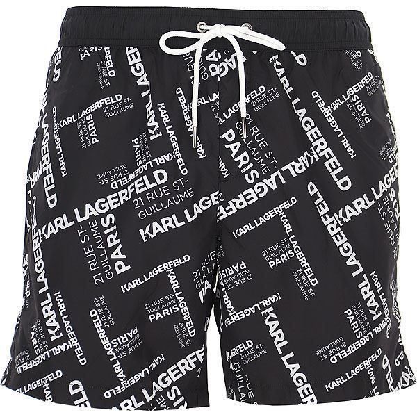 Karl Lagerfeld Black Polyester Men's Swim Trunk main image 0