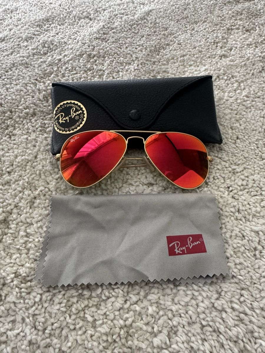 Ray-Ban Occhiali & Lenti: Ray Ban Aviator Flash Lanses ROT – Usato da Hausen AG venduto da NiVaMa