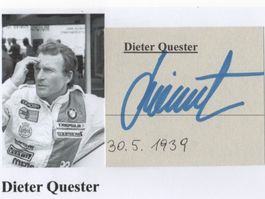 Autogramm von Ex-F1-Rennfahrer Dieter Quester A