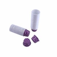 10 Stk. NEUE Cupcakeform lila-weiss Polka dot - 80759