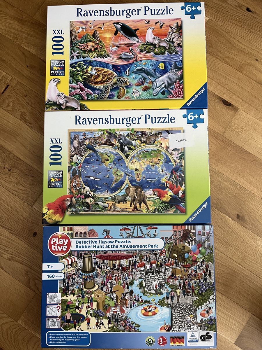 Ravensburger Puzzle: 3 Puzzles 🧩 , ab 6 Jährig – Nuovo (secondo la descrizione) da Sierre venduto da black.box