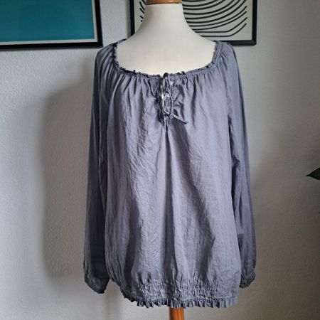 Damen Bluse L.O.G.G. H&M grau langarm Grösse 40