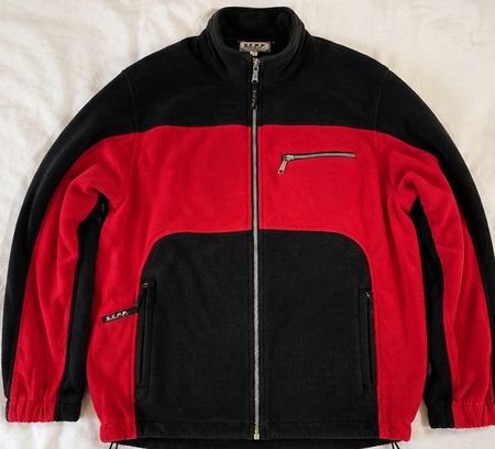 Fleecejacke S.E.P.P. rot/schwarz Grösse M 