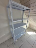 Regal weiss 5 Ablagen Metall Weiss