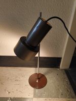 60er Spot Tischlampe braun silber vintage