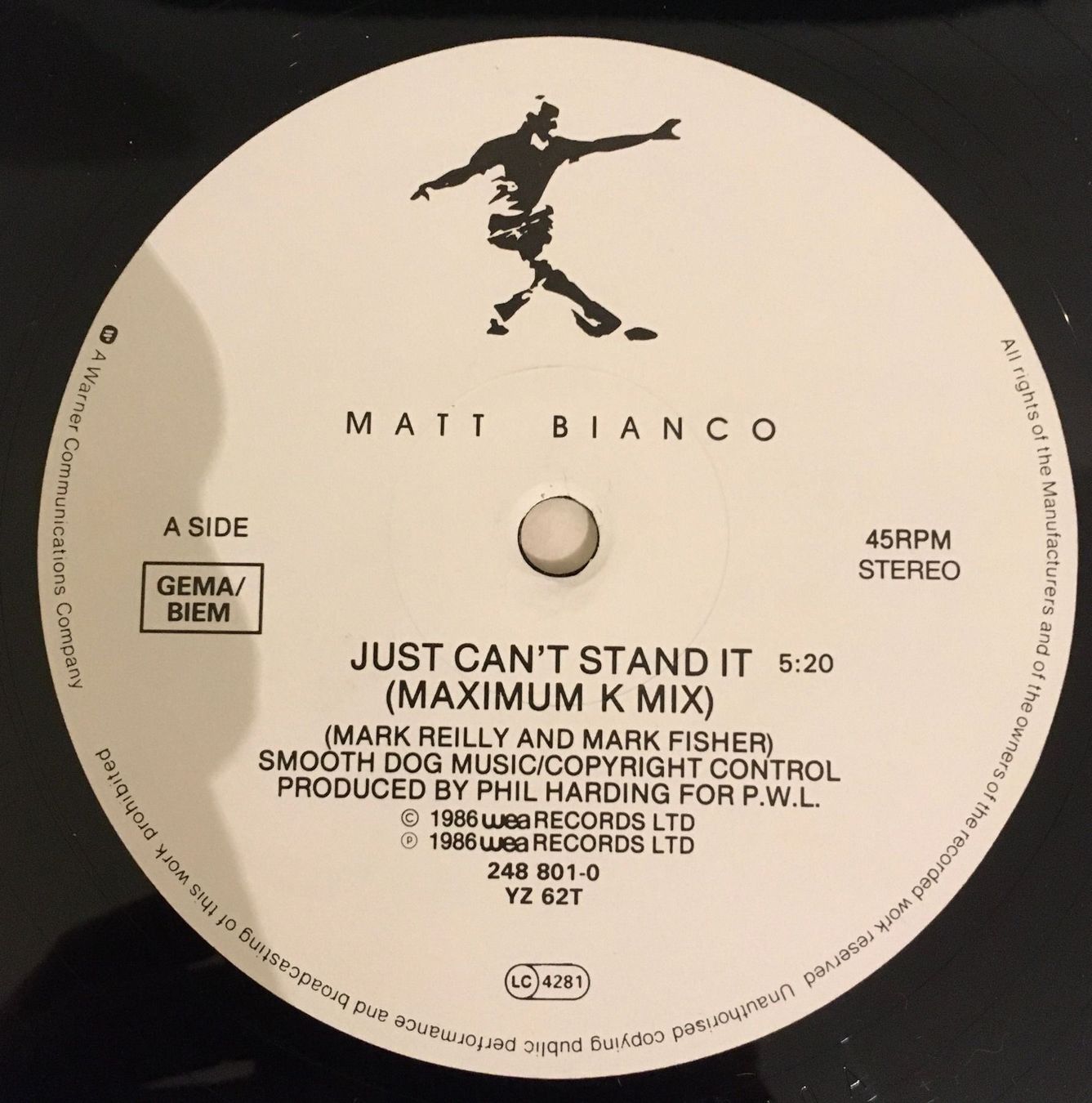 Dischi in vinile: Matt Bianco - Just can`t stand it MAXI – Usato da Wettingen venduto da 12.Zoll.Vinyl 4