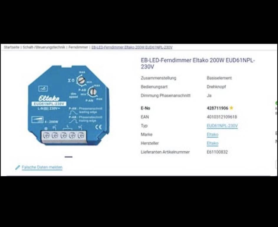 Interruttori: Eltako Dimmer 200W – Usato da Safenwil venduto da Buuby081