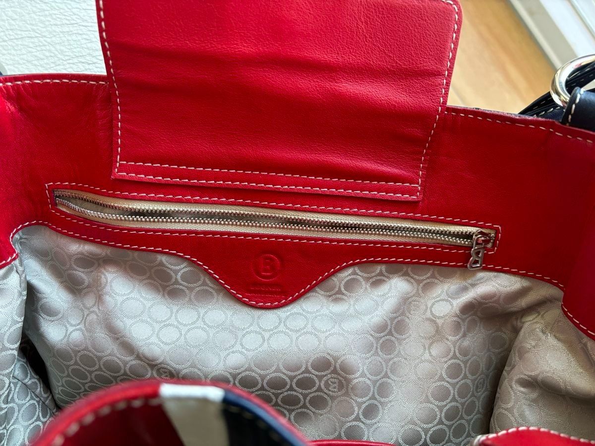 Bogner Taschen für Damen: Bogner Shopper Leder rot-blau-weiss – Gebraucht aus Muttenz von einfach-schoen 6