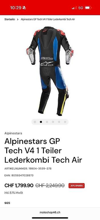 Go-Kart: Alpinestars Gp tech V4 50 – Usato da Leibstadt venduto da Vale464646 2