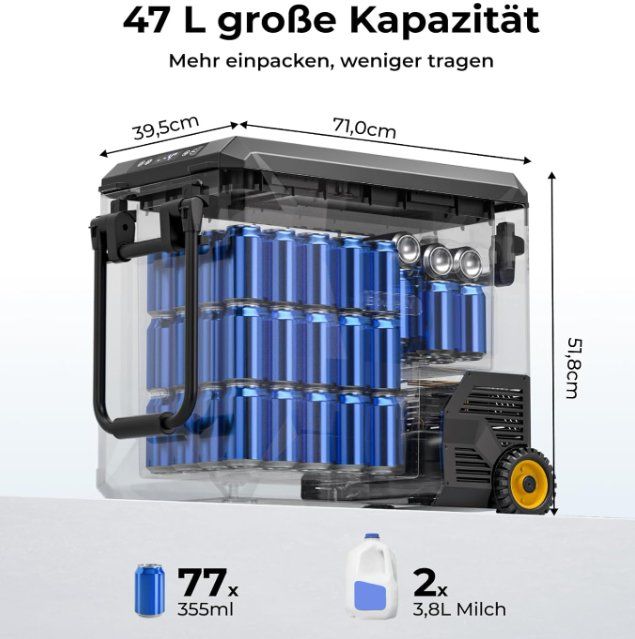 Réfrigérateurs et refroidissement: BougeRV 47L Kompressor Kühlbox mit Rollen – Neuf (Voir description) à Neuhaus SG par LENZ30 1