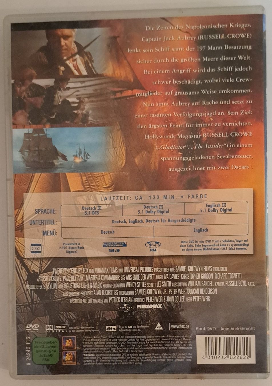 Tutti i DVDs: Master and Commander - Bis ans Ende der Welt – Usato da Tenniken venduto da mik_6mxg 5
