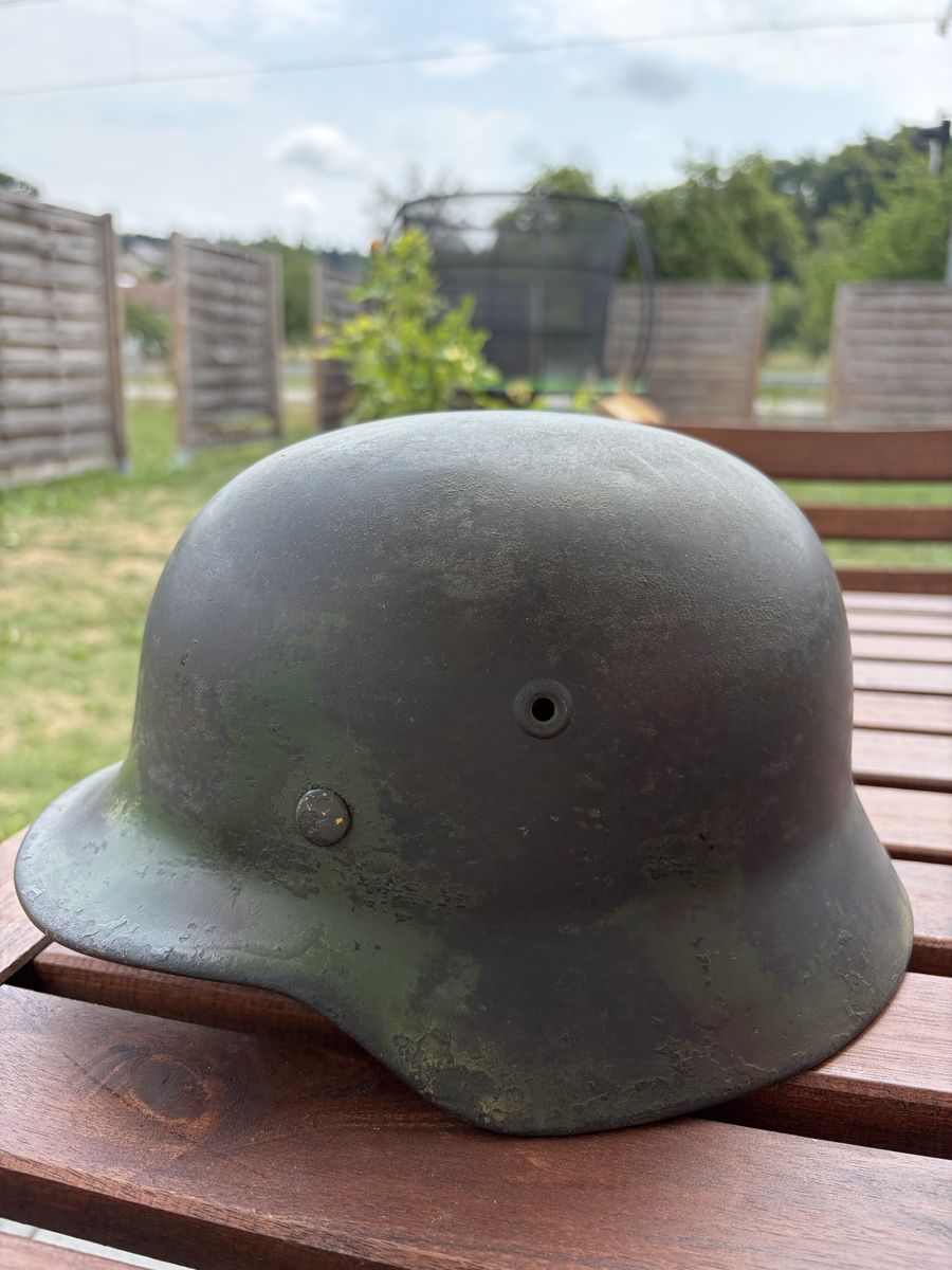 Abbigliamento & accessori d'epoca: Deutscher Stahlhelm M40 / 2. Weltkrieg  – Usato da Roggwil BE venduto da TheColorsOfHistory 3