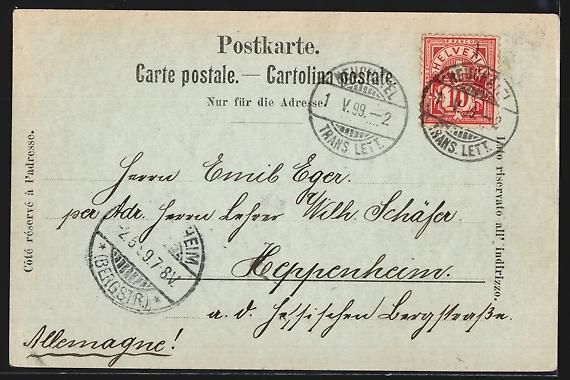 Cartoline postali: Mondschein-AK Neuchâtel, Vue du Plan – Usato da Berlin venduto da bartko-reher 1