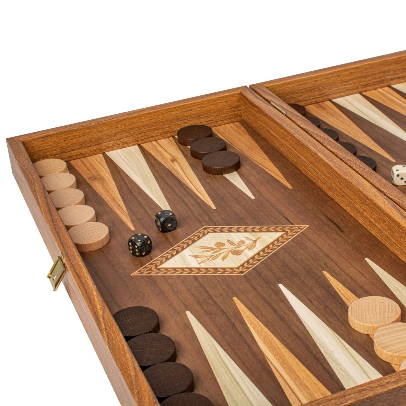 Giochi: Backgammon en bois de wengé classique / Medium ( NEUF ) – Nuovo e nell'imballaggio originale da Meyrin venduto da ChiaraMania 3