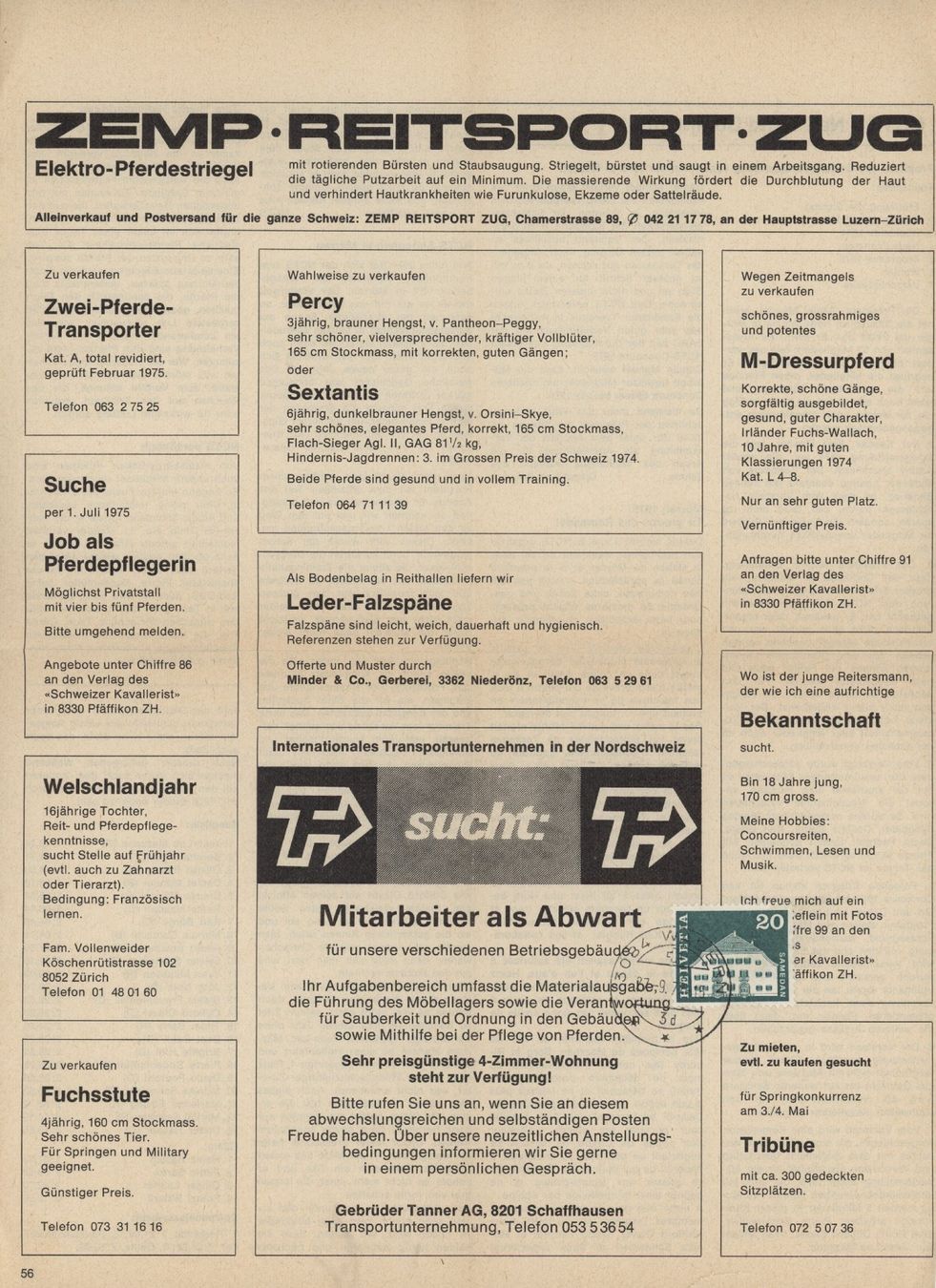 Tutti i francobolli: Briefmarke auf Zeitung – Usato da Opfikon venduto da Pritt04