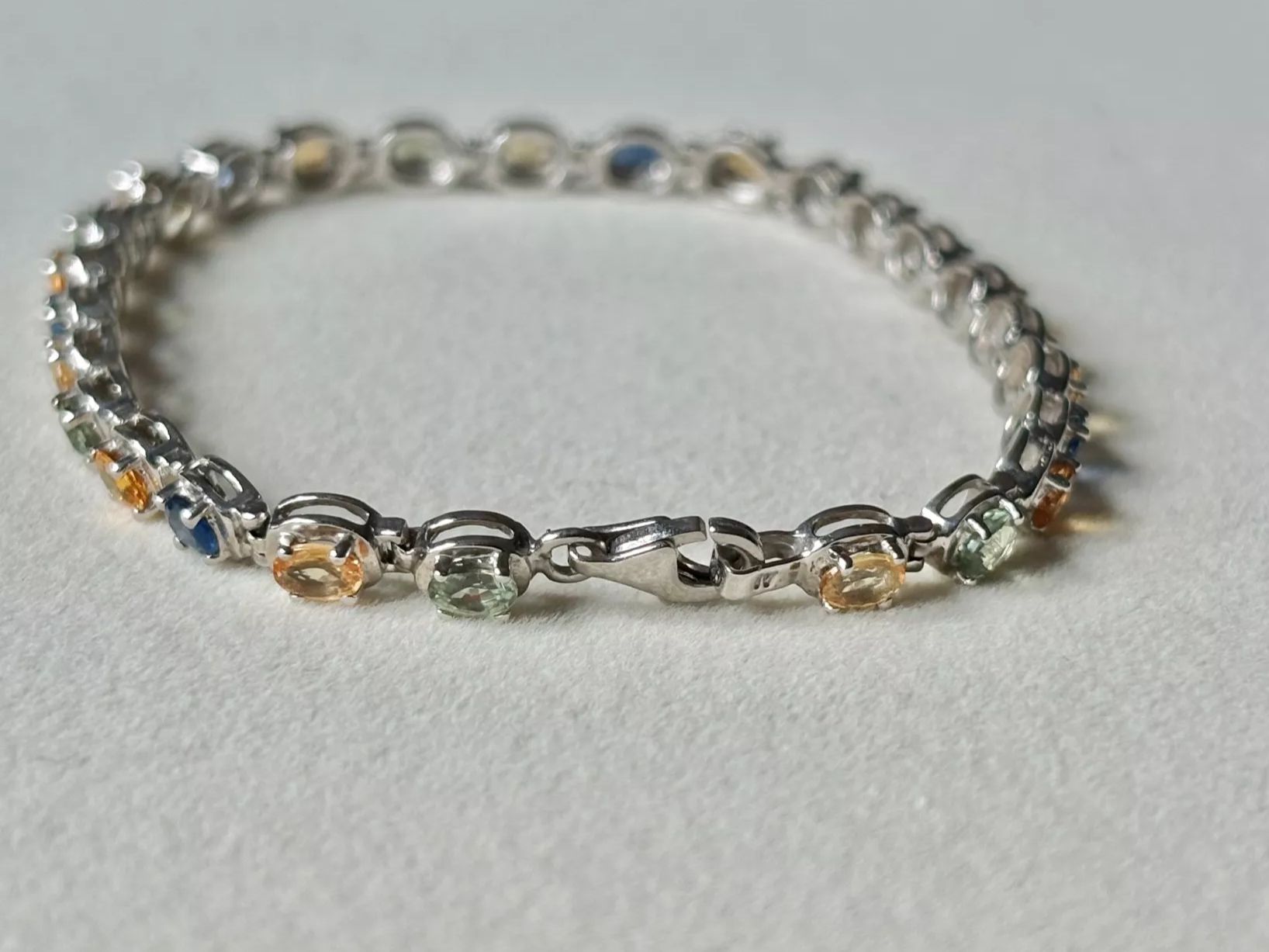Bracciali & Braccialetti: Multi-Saphir Armband, Silber 925, 19.5 cm, (I103) – Nuovo (secondo la descrizione) da Brugg AG venduto da lau_9rvy 2