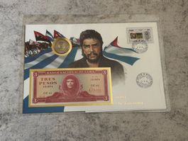 Numisbrief (Ersttagsbrief/Souvenir-FDC)  3-Pesos Cuba