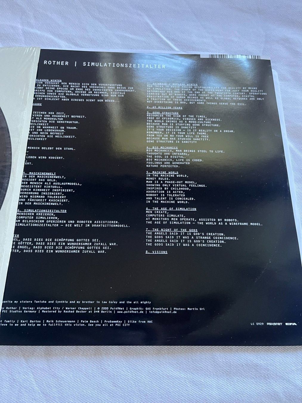 Dischi in vinile: Anthony Rother - Simulationszeitalter Vinyl LP original – Usato da Effretikon venduto da ChrisLamberger 2