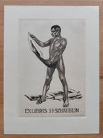 Exlibris Alois Kolb - Original Radierung Männlicher Akt