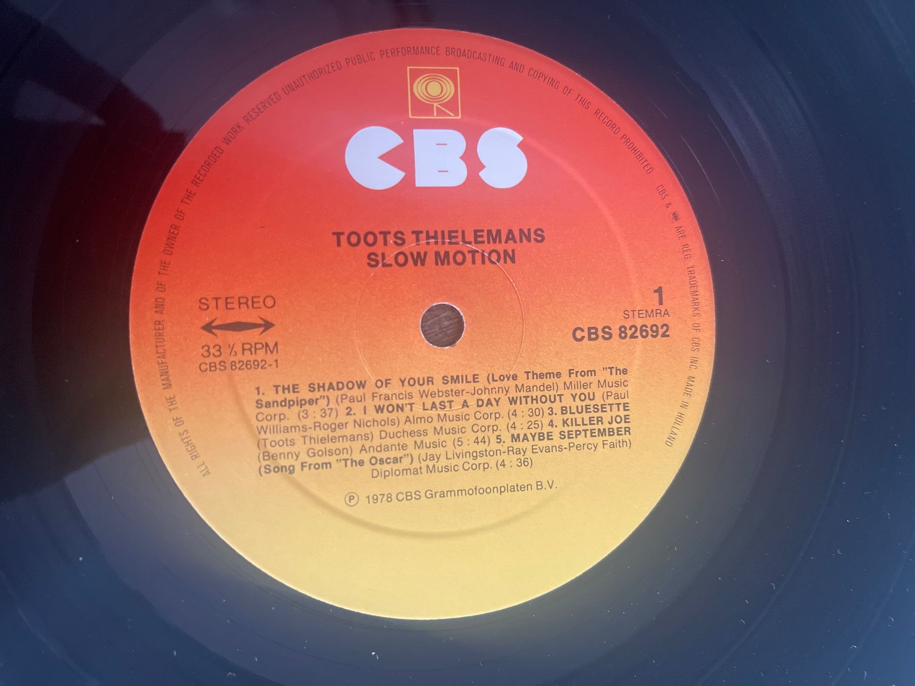 Vinyles: A604/Toots Thielemans Slow Motion – D'occasion à Frutigen par Philippe_jsp 2