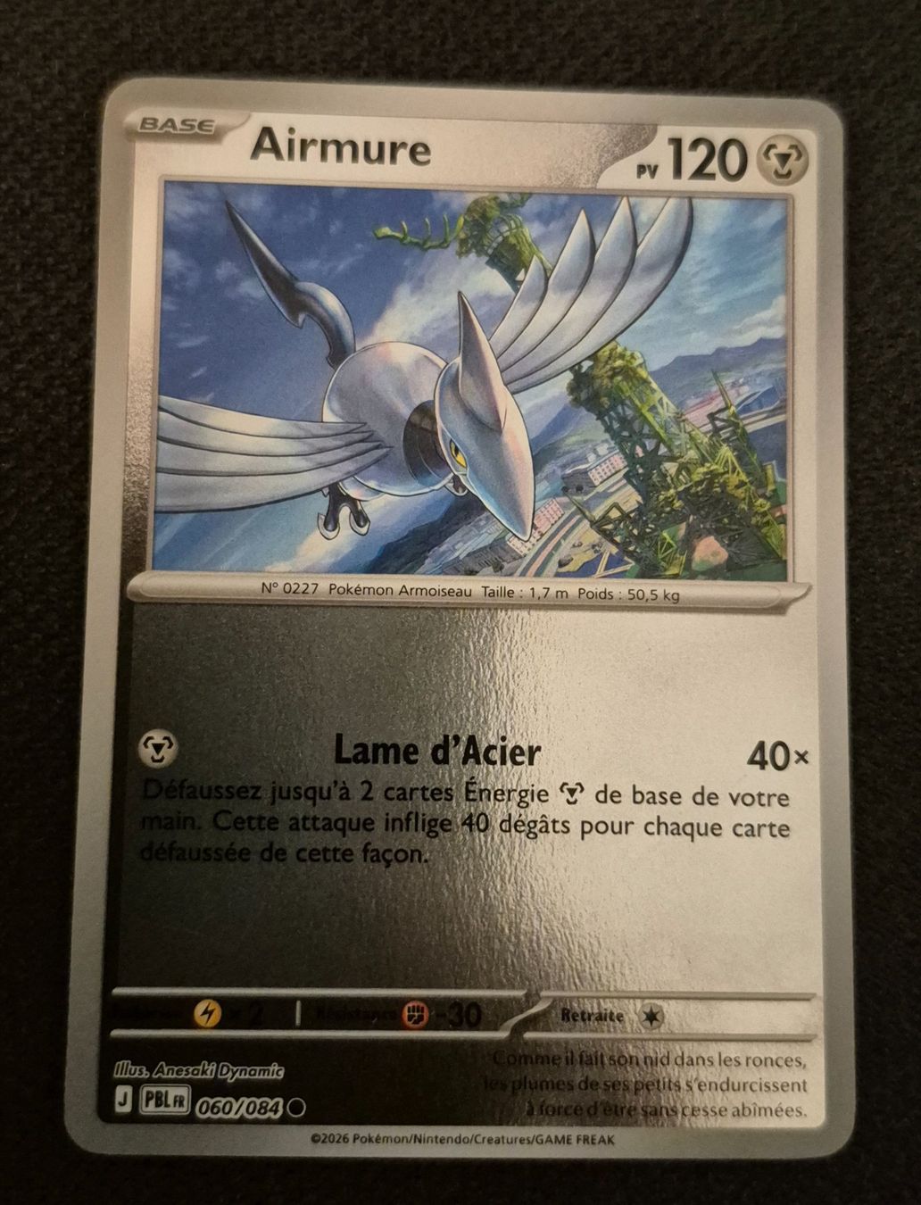 Pokémon Carte collezionabili: AIRMURE 060/084 REVERSE POKEMON NUIT NOIRE – Usato da Grand-Lancy venduto da luc111