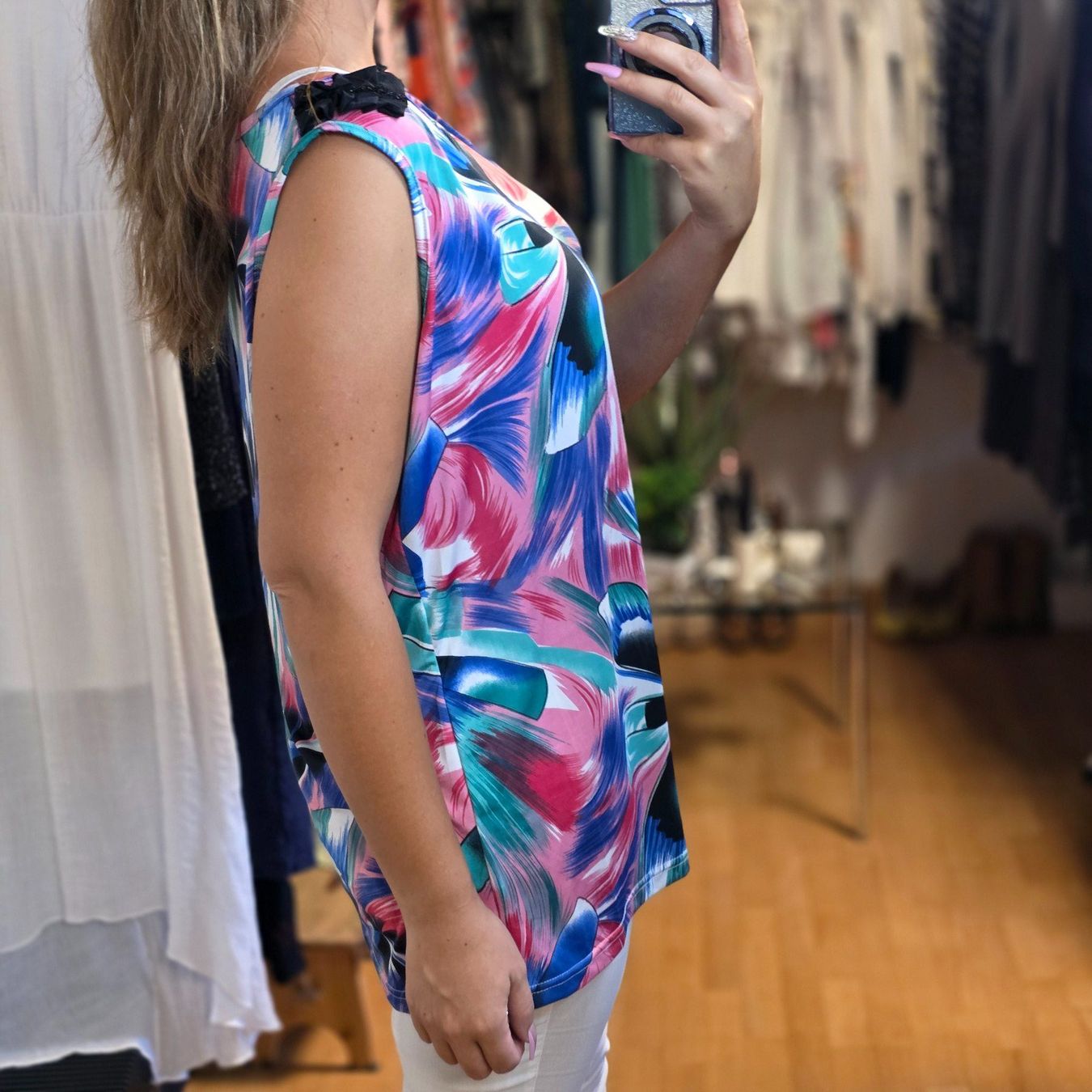 Blusen: Seidenbluse 95% Seide Gr.48/50 Bunt Elegant Stretch – Gebraucht aus Wald ZH von CapLux 1