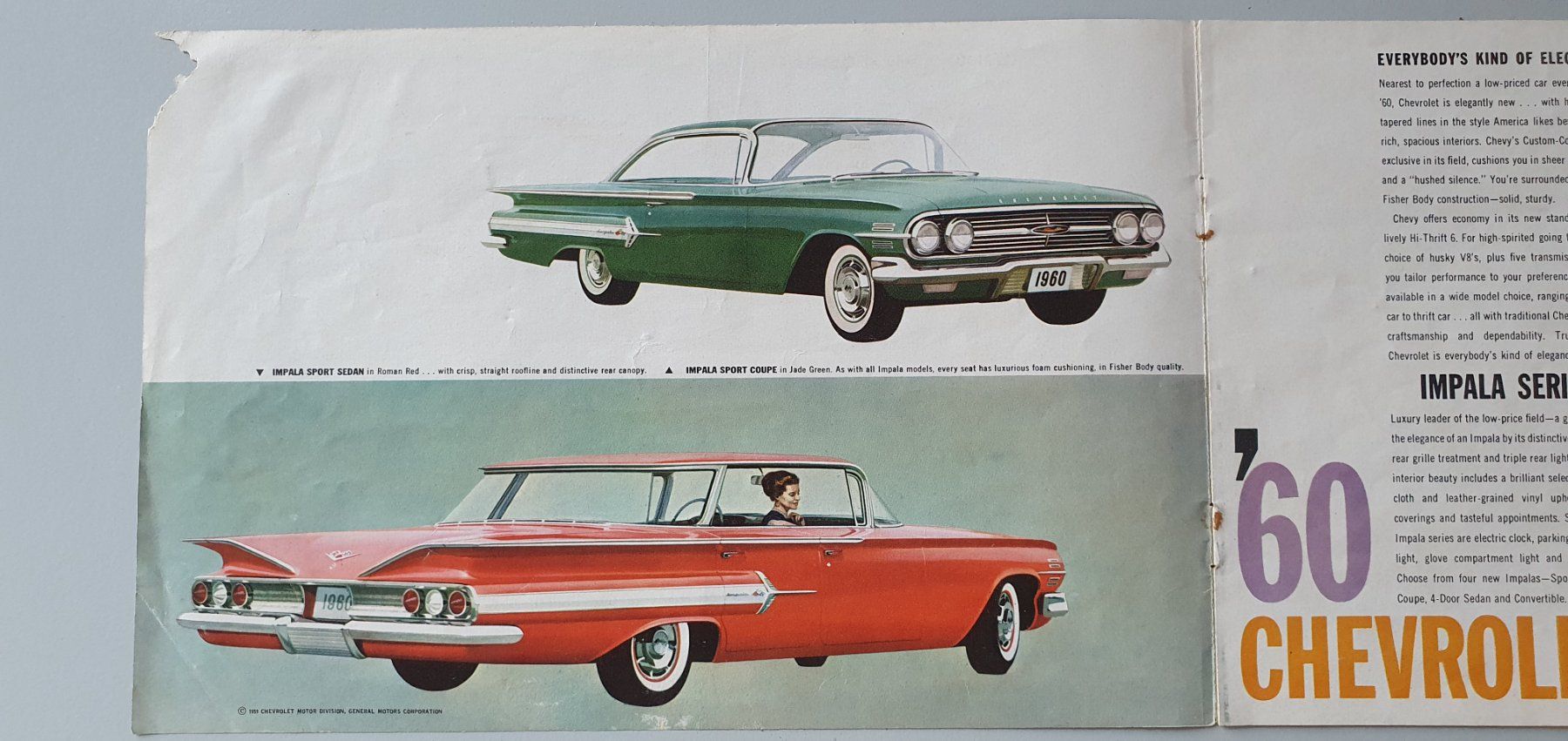Dokumente: CHEVROLET 1960 Broschüre Prospekt – Gebraucht aus Ernetschwil von Cob1998 2