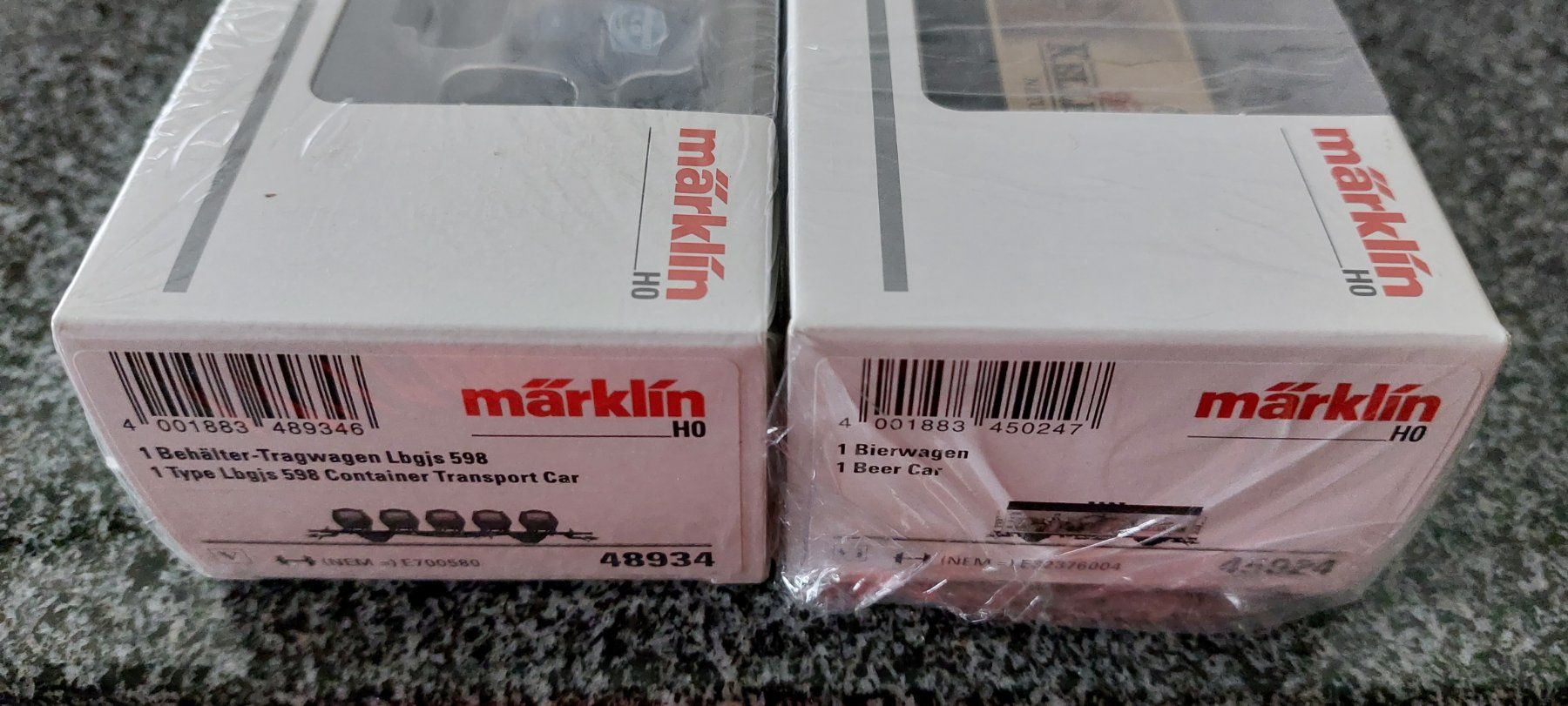 Märklin Modellini di ferrovie: Märklin - 2-teiliges Güterwagen-Set "Milch & Bier" – Nuovo e nell'imballaggio originale da Rotkreuz venduto da MOBAHN-1zu87 3