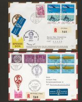 2 x Ballon Post 1972 + 1976 Ballonfahrt Hochalpin Mürren +++