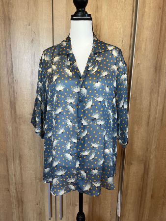 DSQUARED2 Blue Dandelion print short sleeve shirt size 38