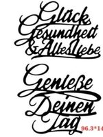 Stanzschablone Nr.116, Glückwunsch Texte (Sizzix geeignet)