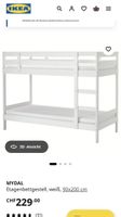MYDAL Etagenbettgestell, weiß, 90x200 cm Ikea Gute Zustand