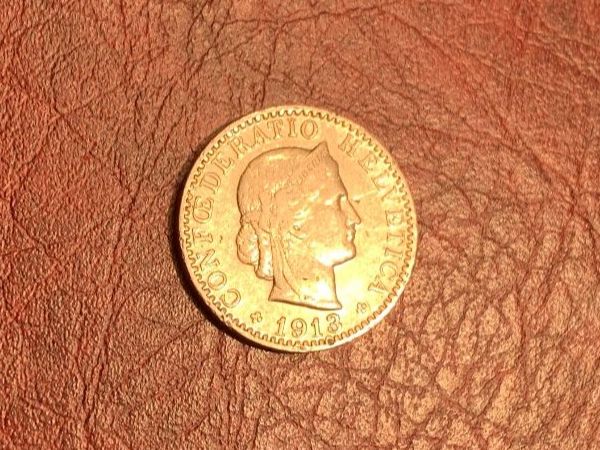 Alle Münzen: Schweiz 20 Rappen 1913 – Gebraucht aus Zürich von Rainstamps