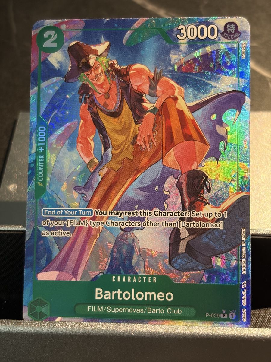 Bandai Carte collezionabili: One Piece P-029 Bartolomeo, Englisch – Nuovo (secondo la descrizione) da St. Gallen venduto da cambitcg