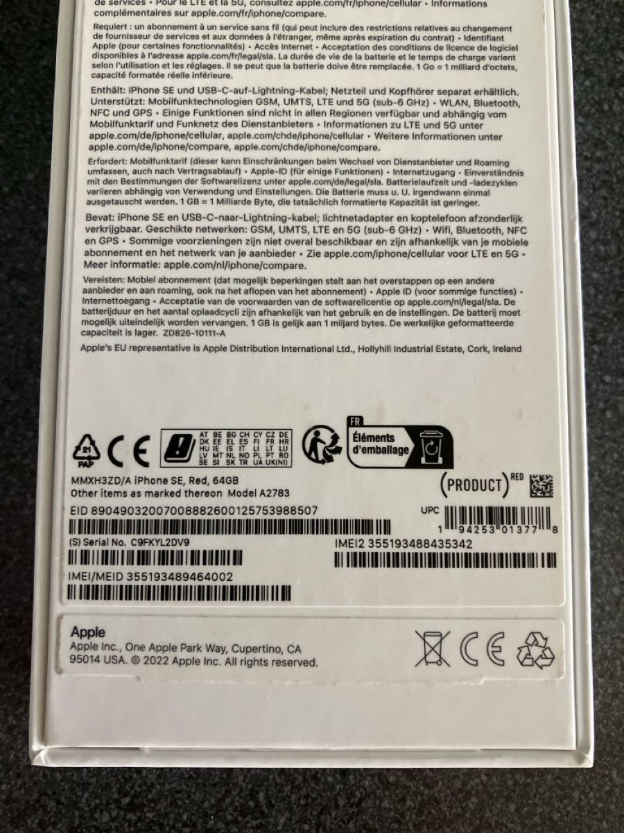 Apple Handys / Smartphones: iPhone SE, Red, 64GB 2022 – Gebraucht aus Basel von Fisterra1314 7
