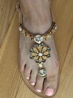 Joannis Zehen Sandalen mit viel Strasssteine