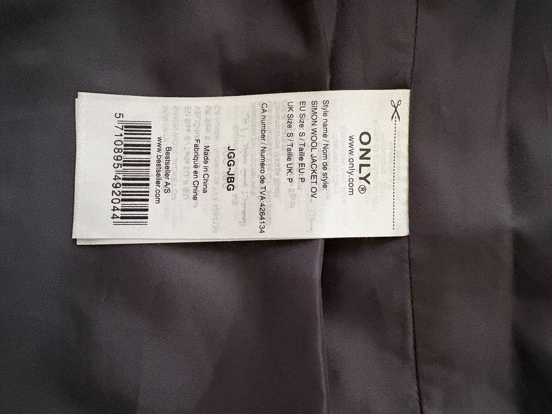 Only Giacche: Kurzmantel / Wool Jacket, ONLY, grau, Gr. S – Usato da Rikon im Tösstal venduto da ali_se 5