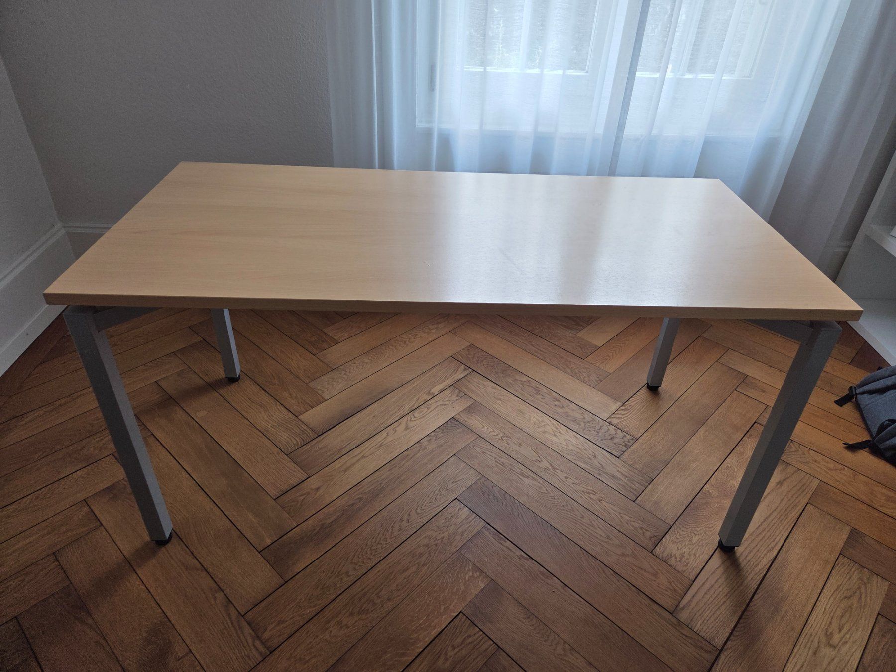 Tables: Büro- oder Esstisch mit Chrommetallfüssen – D'occasion à Bern par Chrume 2