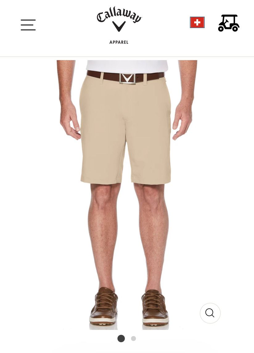 Callaway Pantaloni: Callaway Mens Flat Front Stretch Golf Short – Nuovo e nell'imballaggio originale da Steinhausen venduto da RaNaFam